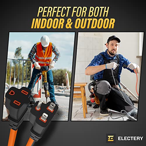 Orange Extension Cord 100 Ft 16/3 SJTW 3 Prong Outdoor Extension Cord 10+ ft - 13 Amps, 125V, Power Cord - Flexible Waterproof Weather Resistant Grounded Plug - ETL Listed for Indoor and Outdoor Use