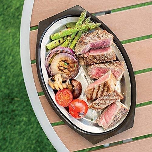 Nordic Ware 365 Indoor/Outdoor Sizzling Steak Server, Silver
