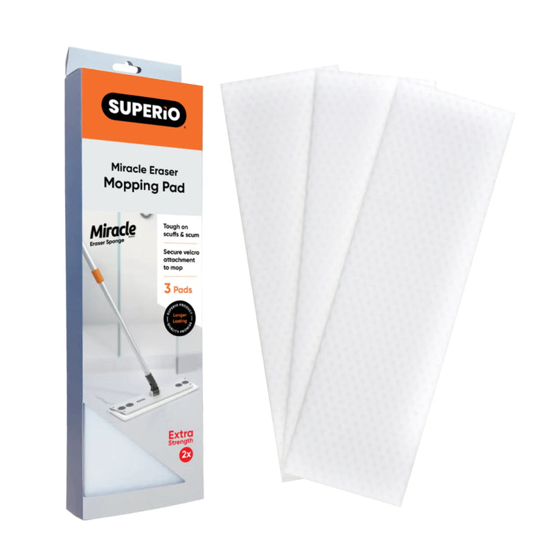 Superio 3 Pack Magic Eraser Mopping Pad