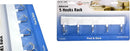 Uniware Adhesive 5 Single-Prong Hooks Rack - Peel & Stick - 10.4" Rack Length x 1.2" Hook Length