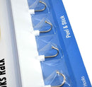 Uniware Adhesive 5 Single-Prong Hooks Rack - Peel & Stick - 10.4" Rack Length x 1.2" Hook Length