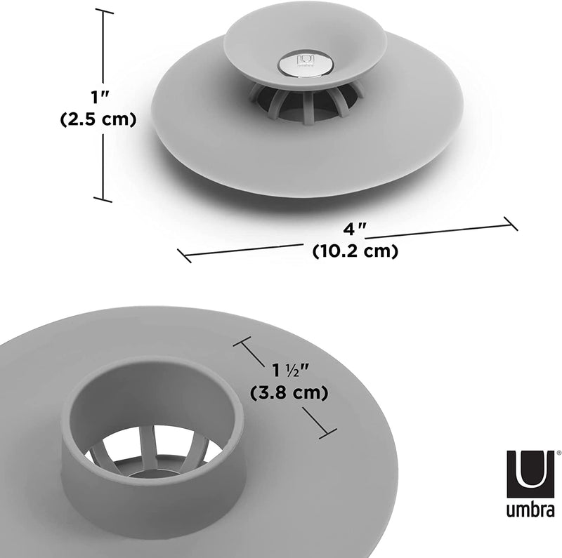 Umbra Flex Drain Stop/Hair Catcher, Grey