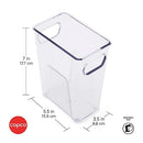 Copco Mini Tall Storage Bin, 5.5 x 3.5 x 7 Inch, Clear