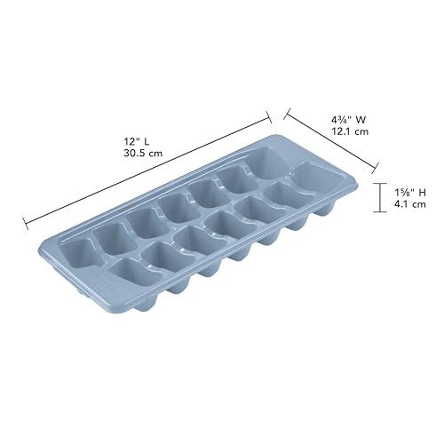 Sterilite Set of Two Ice Cube Trays, Ideal in the Freezer, Dishwasher Safe, Blue, 24-Pack