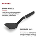 Black nylon short turner with ergonomic handle and heat-resistant head
