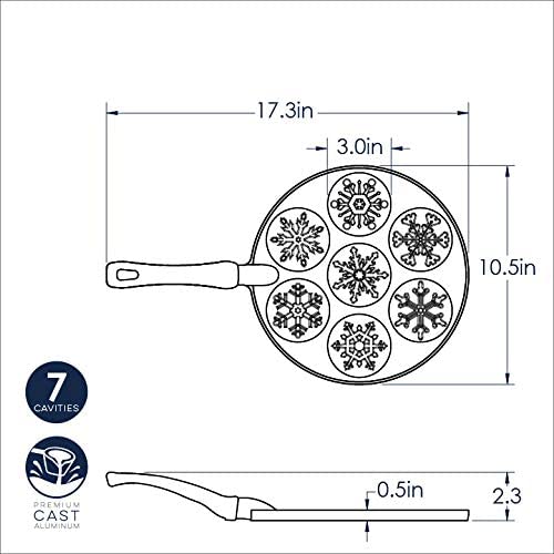 Nordic Ware Snowflake Pancake Pan, Black