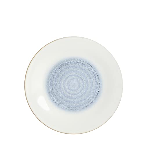 Gibson Elite Spiral Reactive Embossed Dinnerware Set - Blue, Service for Four (16pcs)