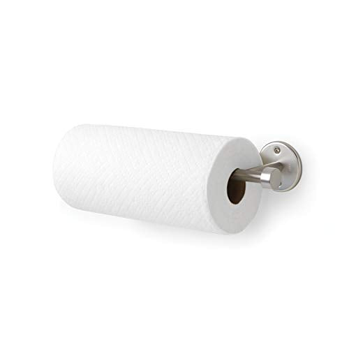 Umbra Cappa Paper Towel Holder – Modern Under Cabinet or Wall Mount Dispenser (Horizontal or Vertical), Nickel