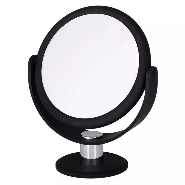 7" Traditional Vanity Mirror X1 and X10 Magnification Black
