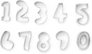 Fox Run Number 0 - 9 Cookie Cutter Set, Silver