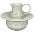 Polyresin Mayim Achronim cup, 12 cm tall, shown upright on a white background with a simple, traditional shape.