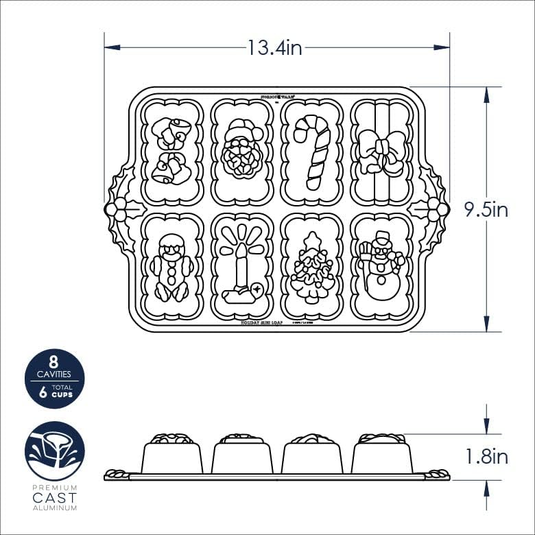 Nordic Ware Holiday Mini Loaves Pan