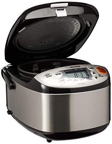 Zojirushi NS-LGC05XB Micom Rice Cooker & Warmer, 3-Cups (uncooked), Stainless Black