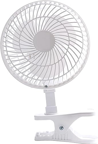 SOHLER 6-Inch Clip Convertible Table-Top & Clip Fan Two Quiet Speeds White