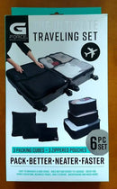 6pc Suitcase Cube Organizer Bags