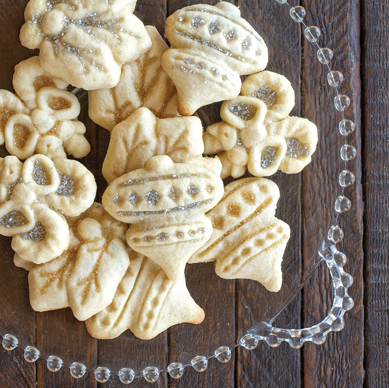 Nordic Ware Holiday Cast Cookie Stamps, 3-inch rounds, Silver