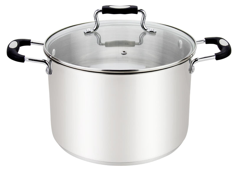 17qt Stainless Steel Stockpot Black Handles