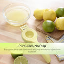 Amco 2-in-1 Squeezer | Aluminum | Yellow | Dishwasher Safe | 8.8 Inches | Comfortable Juicing for Strain-Free Experience | Kitchen Gadget for Juicing Lemons or Oranges