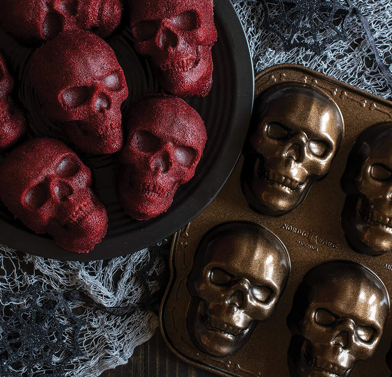 Nordic Ware,,Nordic Ware Haunted Skull Cakelet Pan & Nordic Ware Haunted Skull Pan