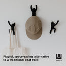 Umbra Buddy Decorative Wall Mounted Hooks Set of 3, Black