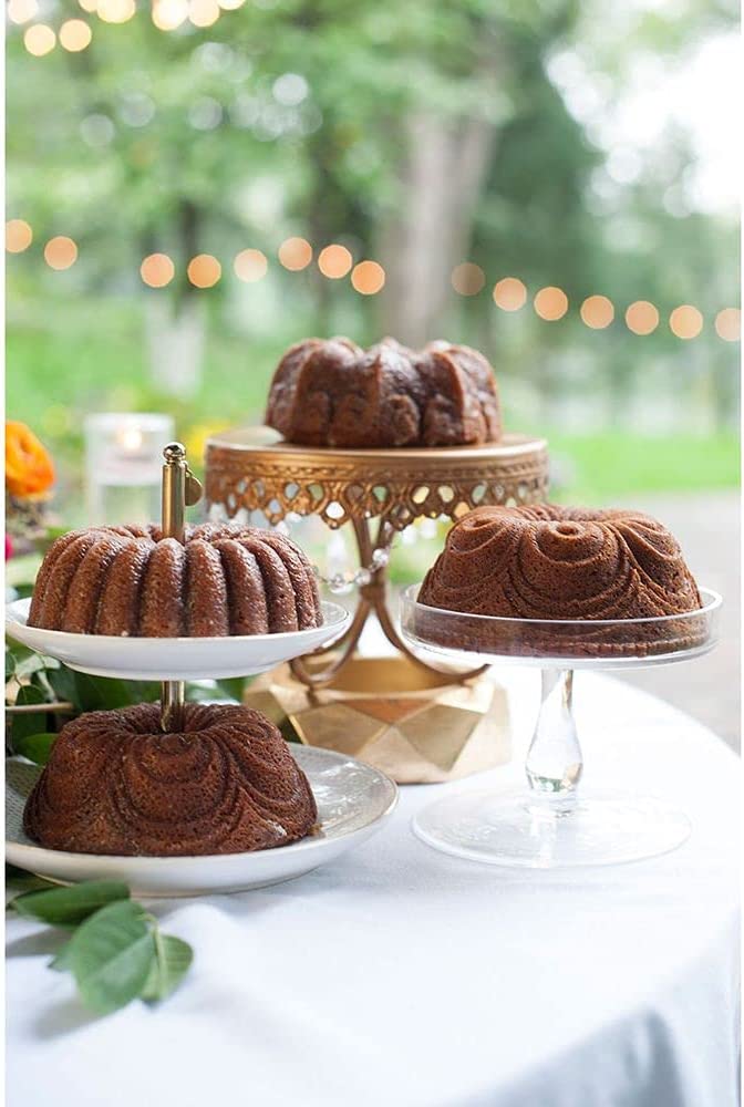 Nordic Ware 91377 Nordicware 9 Cup Bundt Quartet Pan, Gold