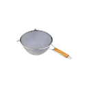 9.75" Stainless Steel Strainer Wood Handle
