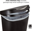 Umbra 084200-047 Brim Step On Trash Can, Black, 13 Gallon