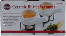 Norpro Ceramic Butter Warmers, Set of 2, 1/3 cup/3 oz, White