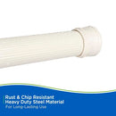 Kenney KN609L/87 Twist & Fit No Tools Spring Tension Standard Shower Curtain Rod with Non-Slip, Non-Scratch Ends, 42-72" Adjustable Length, Easy Install, Cream, 1" Diameter Rust Resistant Steel Tube