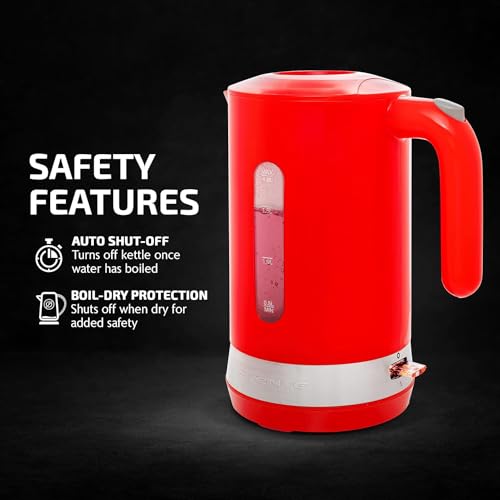 OVENTE Electric Kettle, Red