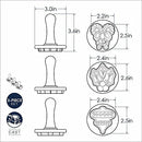 Nordic Ware Holiday Cast Cookie Stamps, 3-inch rounds, Silver