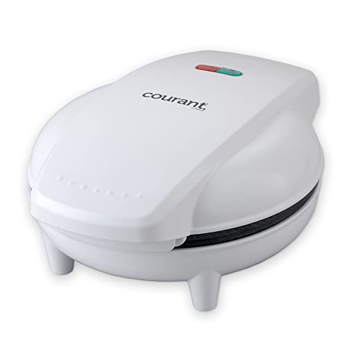 Courant Griddle & Mini Oven Compact Griddle 7-inch Personal Griddle Pizza Maker, White