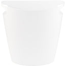 Superio Slim Bathroom Trash Can 2 Gallon White Plastic Small Compact Waste Basket for Bedroom, Dorm, Under Office Desk, Narrow Portable RV Dustbin