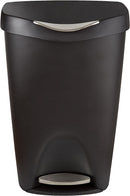Umbra 084200-047 Brim Step On Trash Can, Black, 13 Gallon