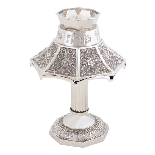 Nickel Plated Wine Divider with Kiddush Cup and 8 Small Kiddush Cups