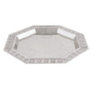 Nickel plated round tray, shown on a white background.