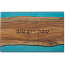 Blue Resin with Acasia Wood Challah Board