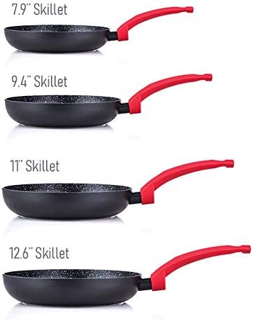 7.9" Non Sick Frying Pan with Red Handle