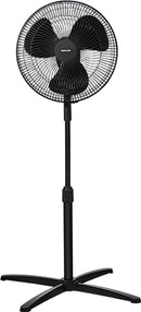 SOHLER Fan Portable 16 Inch Pedestal Fan, 3-Speed, 90° Oscillation, Adjustable Height, Standing Floor Fan Black