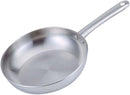 Culinary Edge 10-inch stainless steel open fry pan with Bakelite handle, displayed on a white background.
