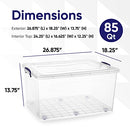 Superio Lid Storage Container, Clear