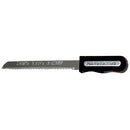 Elegant mahogany and faux leather challah tray with "Shabbat and Holidays" in Hebrew, and a bread knife.