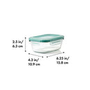 OXO Good Grips 1.6 Cup Smart Seal Leakproof Glass Rectangle Food Storage Container