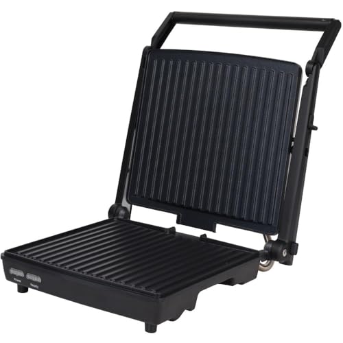 Courant Panini Press Gourmet Sandwich Maker, Super Slim Design with Foldable Handle, 4 Servings Grill with Non-Stick Plates, Opens 180° for Table Grill, Stainless Steel 1400 Watts