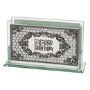 Glass Match Box Holder With a Stainless Plaque