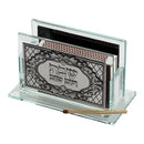 Glass Match Box Holder With a Stainless Plaque