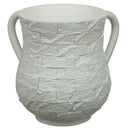 Polyresin White Wash Cup Brick Design