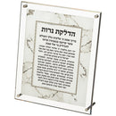 Acrylic Candle Lighting Blessing White Marble Design