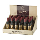 Compact display box of "Art Cork" wine openers, each a miniature black and gold wine bottle with a maroon cap. Ideal for retail.