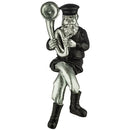 Polyresin Hassidic Figurine Holding an Obo Silver and Black